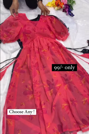 Puff Sleeve Designer Dress