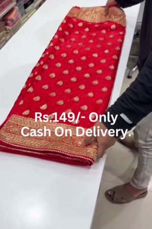 Embroidered Bollywood Art Silk Saree  (Red)