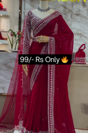 heavy beads work and white colour heavy sequence blouse