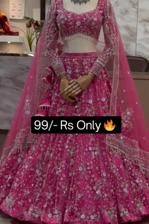 Digital Printed Poly Silk Free Size Lehenga Choli