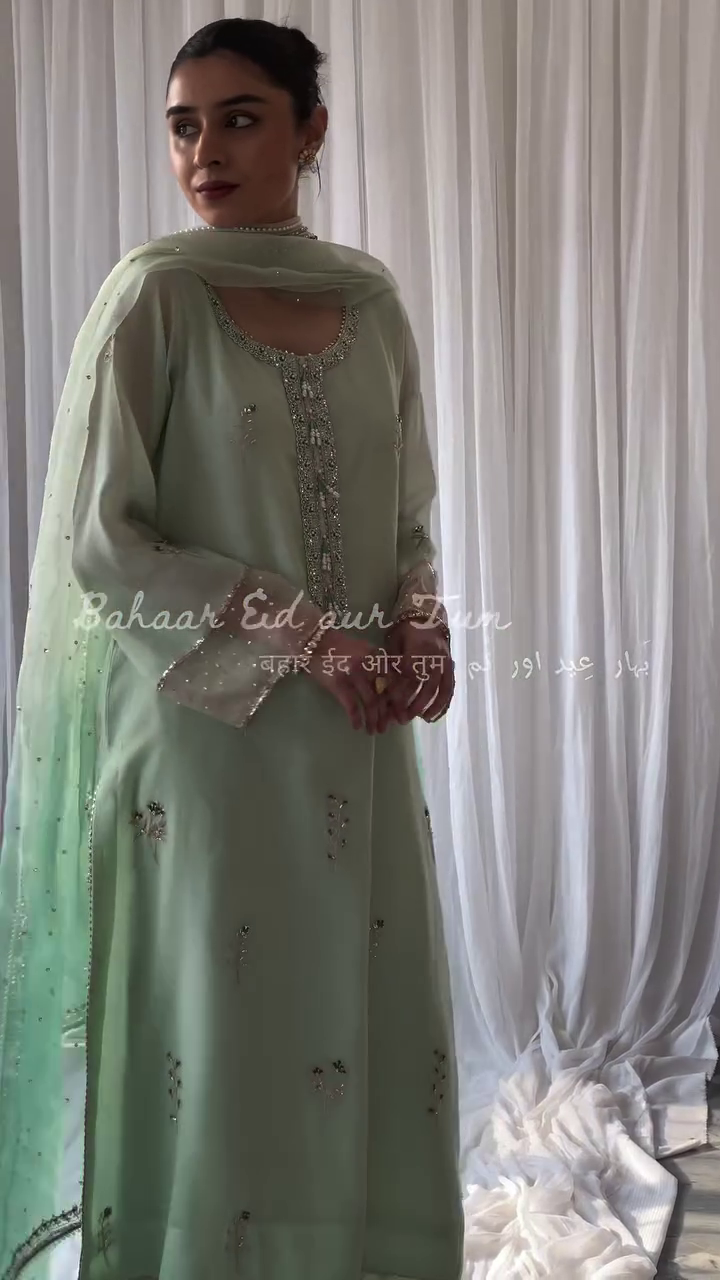 NEW READY TO WEAR COLLECTION WITH EMBROIDERY WORK LONG TOP - PENT WITH DUPATTA - Image 4